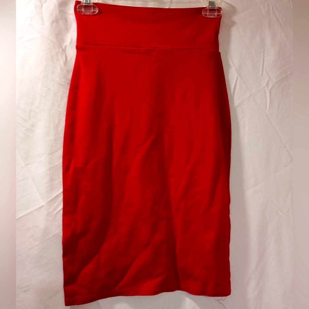 Sm Stretchy tight bodycon Red Mini skirt